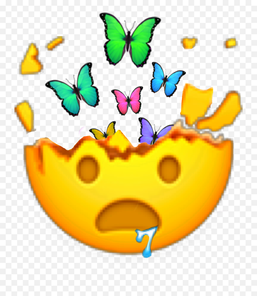Sticker By Abbie - Mind Blown Gif Emoji,Butterfly Emoticon