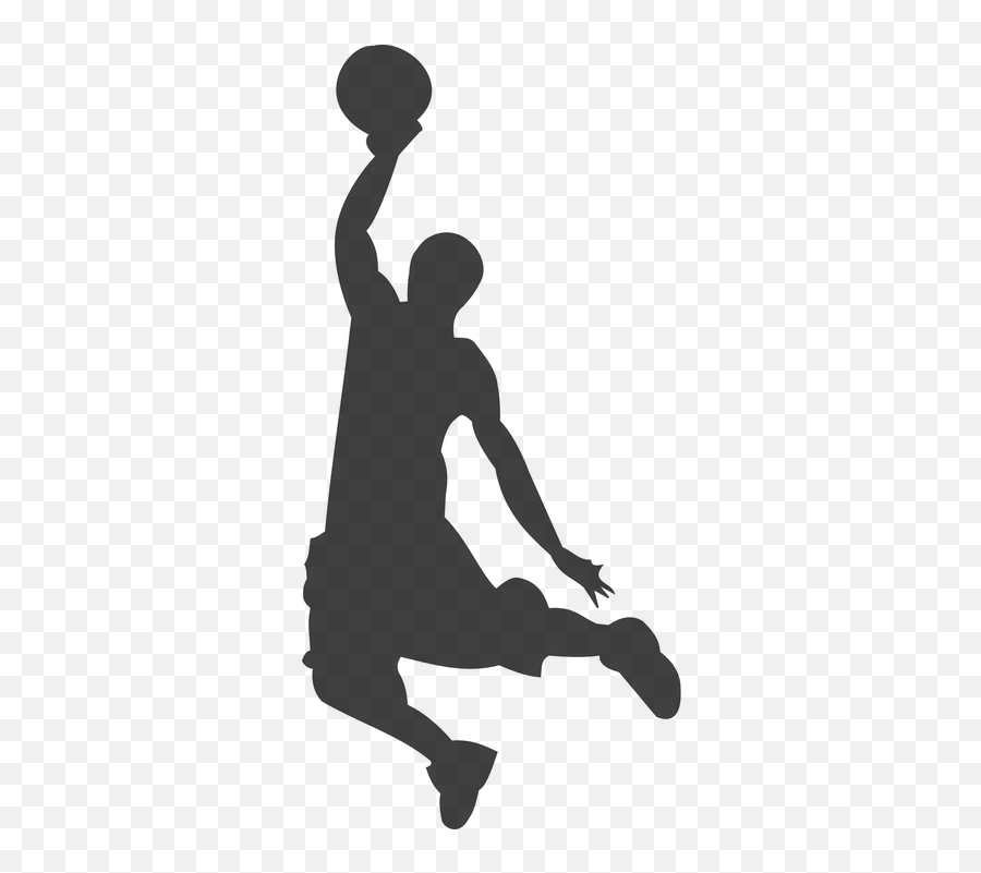 Silhouette Basketball Player - Basketball Clip Art Emoji,Nba Player Emoji