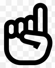 Pointed Finger Icon - One Emoji