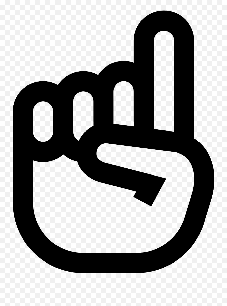 Pointed Finger Icon - One Finger Icon Emoji,Emoji Finger Pointing