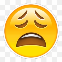Car Motorbike Stickers Tired Face - Sad Emoji Png