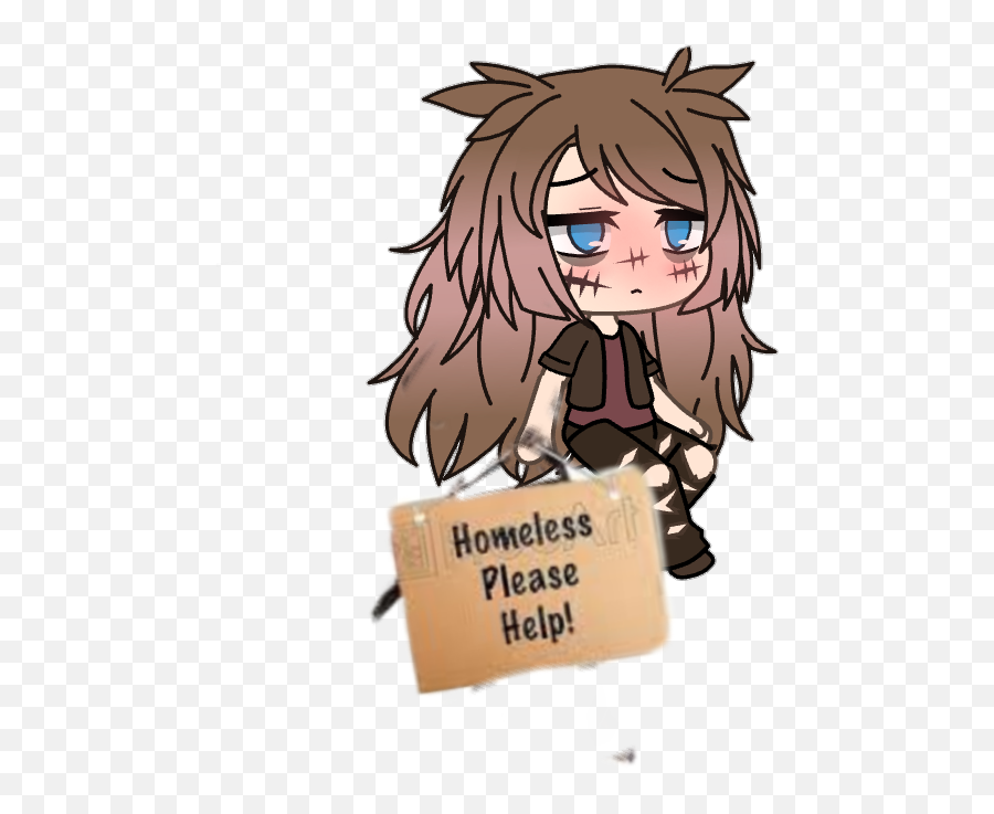 Homeless Gacha Lessart - Cartoon Emoji,Emoji Homeless