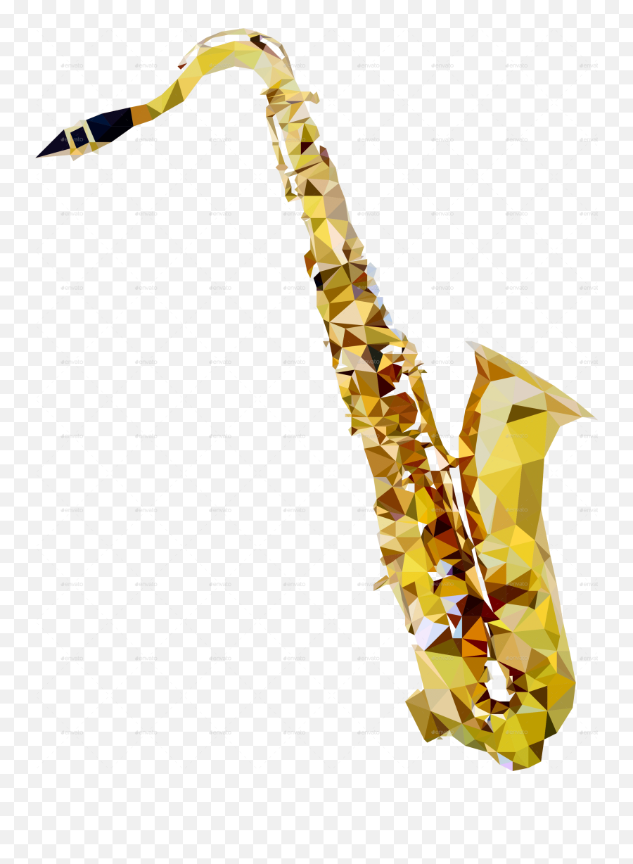 Glitter Vector Png - Low Poly Saxophone Emoji,Sax Emoji