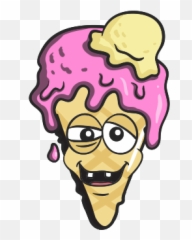Emoji Cream Ice Cartoon Cone Icon - Cartoon Ice Cream Cobe,Cone Emoji