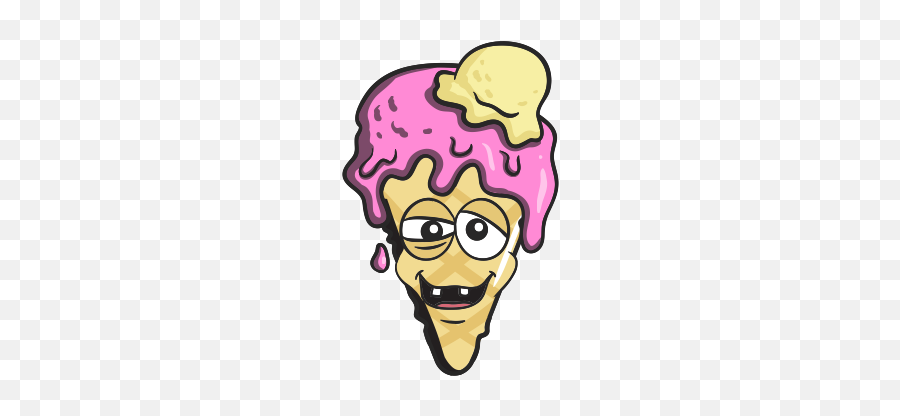 Emoji Cream Ice Cartoon Cone Icon - Cartoon Ice Cream Cobe,Cone Emoji
