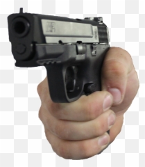 Firearm Pistol Hand Weapon - Transparent Gun In Hand Png Emoji,Pistol Emoji