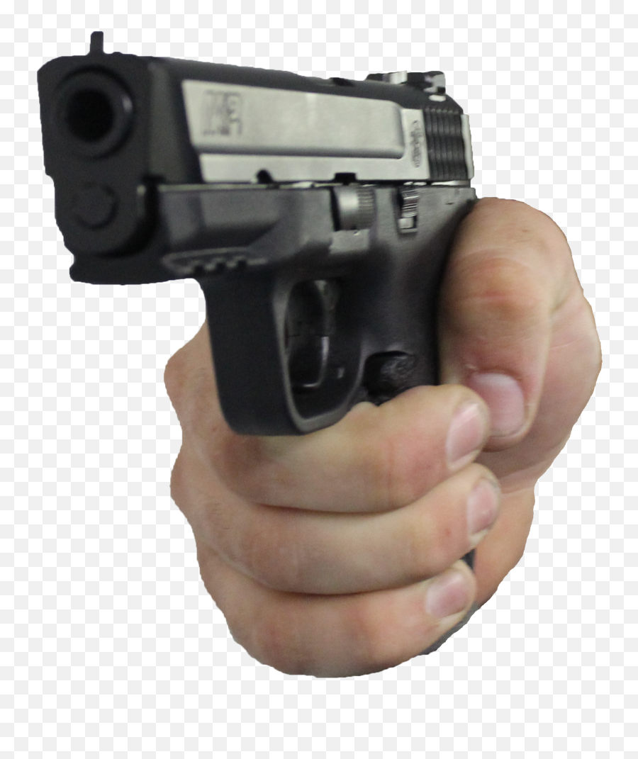 Firearm Pistol Hand Weapon - Transparent Gun In Hand Png Emoji,Pistol Emoji