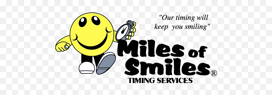 Miles Of Smiles Timing Services Homepage - Smile For Miles Logo Emoji,Run Emoticon
