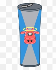 Vector Illustration Of Simple Cartoon - Transparent Energy Drink Emoji