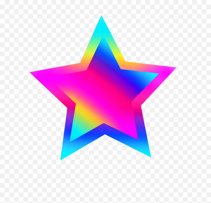 Pin - Colorful Star Png Emoji,Rainbow Facebook Emoji