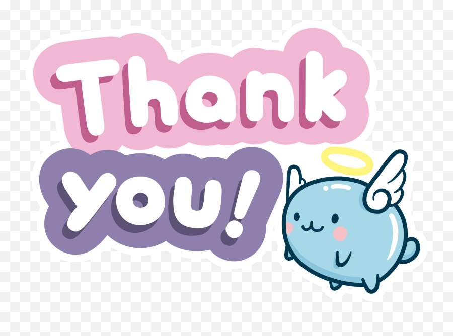 Happy Thanks Sticker - Kawaii Gif Gracias Emoji,Thank You Emoticon