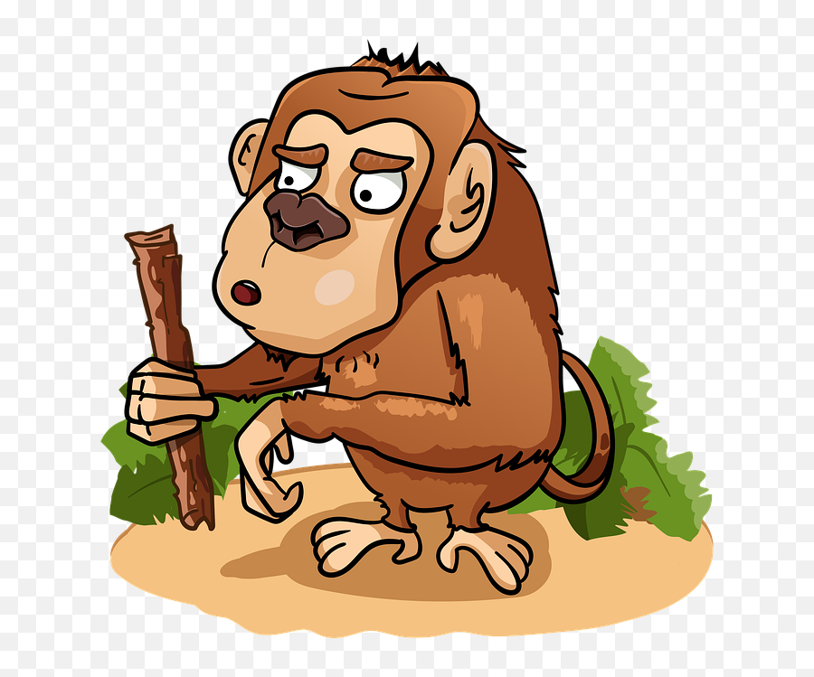 Toque Monkey Chimpanzee - Monkey Cartoon Man And Chimpanzee Clipart Emoji,Laughing Monkey Emoji
