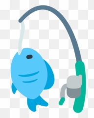 Fxemoji U1f3a3 - Cartoon Fishing Rod With Fish,Fish Emoji