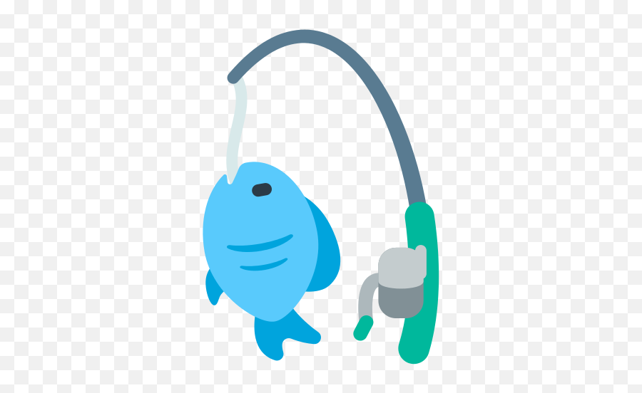 Fxemoji U1f3a3 - Cartoon Fishing Rod With Fish,Fish Emoji