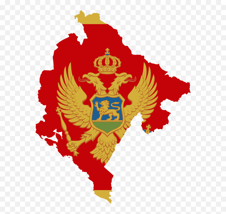 Flag Map Of Montenegro - Montenegro Flag Map Png Emoji,Kosovo Flag Emoji