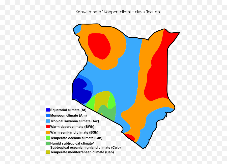 Kenya Map Of Köppen Climate Classification - Climate Map Of Kenya Emoji,Peru Flag Emoji