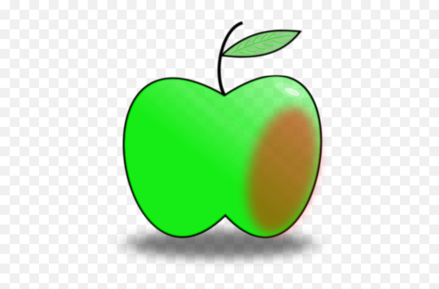 Simple Apple - Apple Emoji,Half Heart Emoji