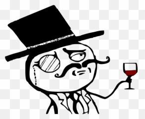 Monocle Gentleman Wine Glass Topper - Emoji