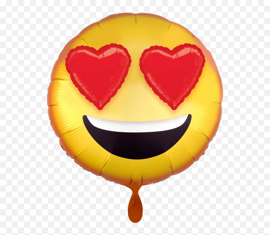 3d Emoticon With Heart Eyes Ø 71cm Kaufen - Balloon Emoji,Emoticon With