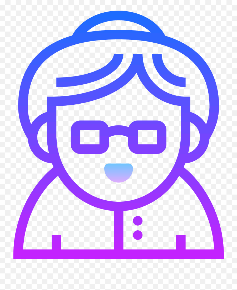 Old Woman Icon Clipart - Circle Emoji,Old Lady Emoji