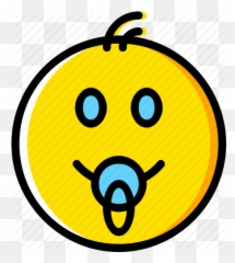 Baby Emoji Emoticons Face Icon - Circle