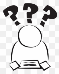 Confused Man Clipart Black And White - Confusion Transparent Background Emoji,Puzzled Emoticon