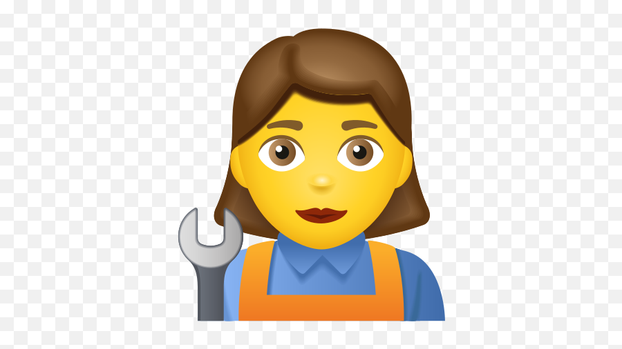 Woman Mechanic Icon - Cartoon Emoji,Cross Fingers Emoji