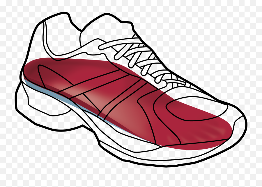 Youth Running Shoe Dual Black Outline Clipart - Full Size Clip Art Emoji,Sneakers Emoji