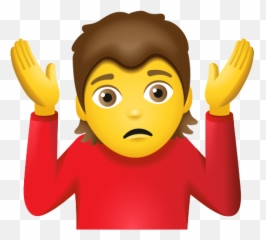Person Shrugging Icon - Cartoon Emoji