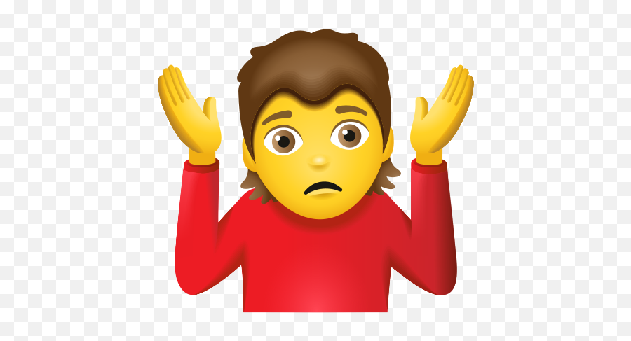 Person Shrugging Icon - Cartoon Emoji,Shurgging Emoji