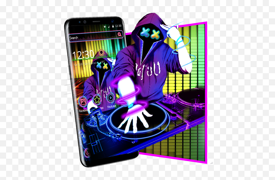 Neon Dj Music Colorful Theme - Google Playko Aplikazioak Iphone Emoji,Dj Emoji Iphone