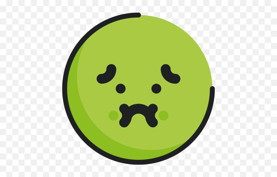 Emoji Emoticon Face Nauseated Icon - Free Download Dot,Emoji Icons
