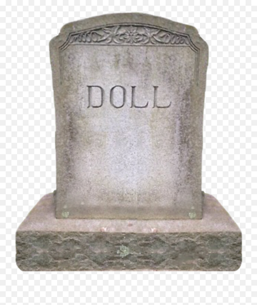 Grave Gravestone Graves Doll Sticker - Tombstone Png Emoji,Gravestone Emoji