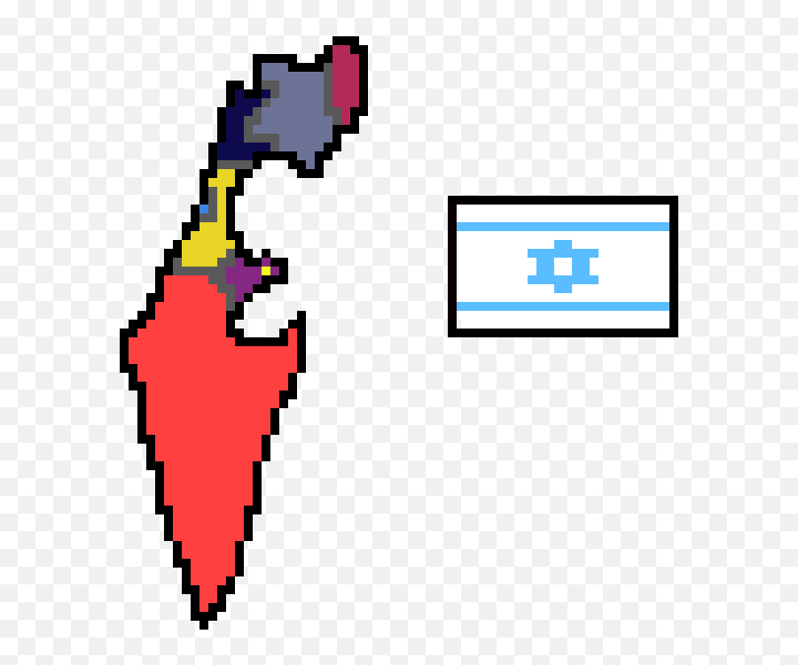 Pixel Art Gallery - Israel Flag Pixel Art Emoji,Israeli Flag Emoji