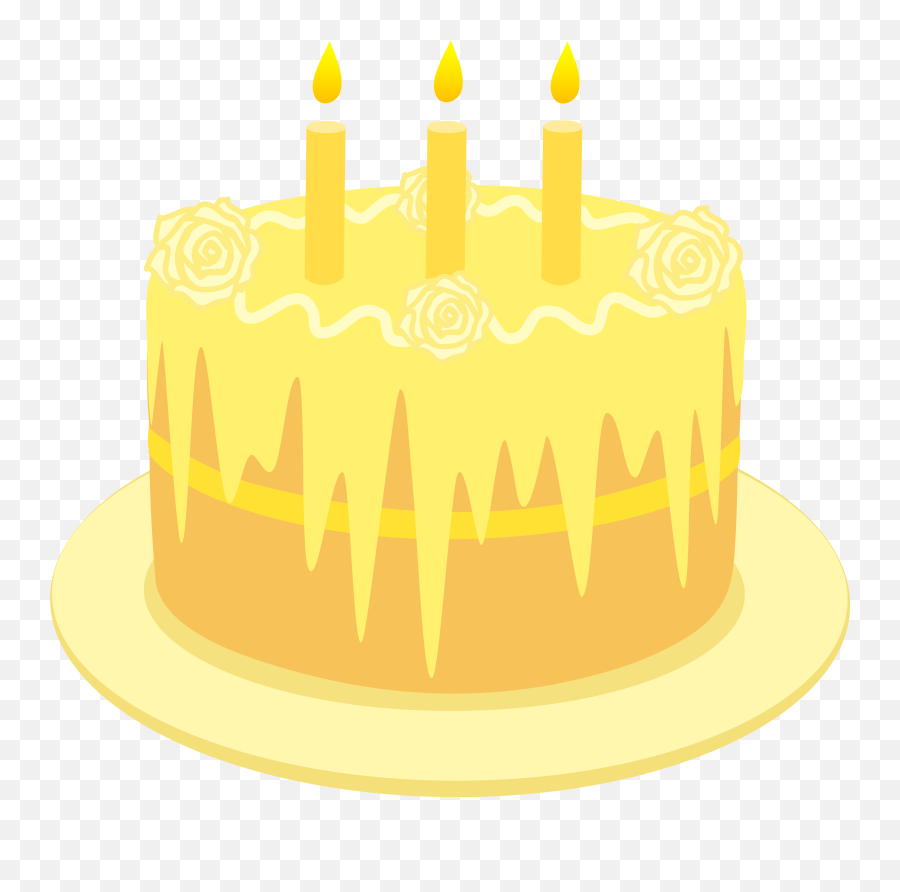 Yellow Birthday Cake Png - Lemon Cake With Candles Emoji,Emoji Birthday Cake Ideas