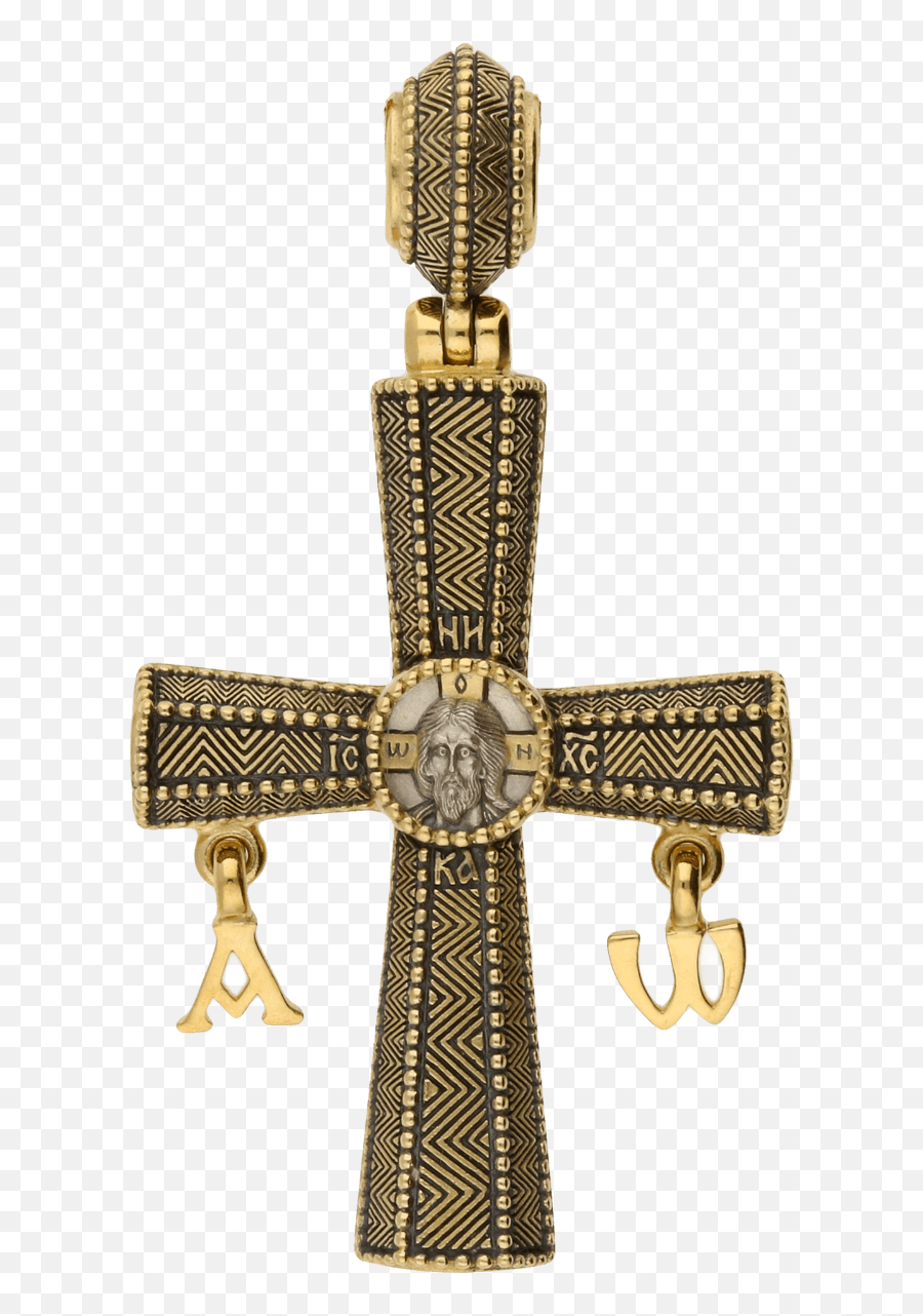 Russian Orthodox Silver Cross Pendant Holy Face Of - Cross Christian Cross Emoji,Orthodox Cross Emoji