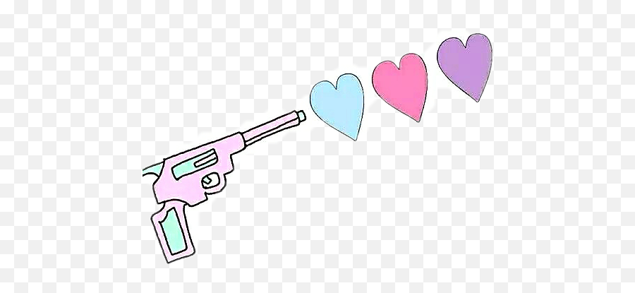 Ftestickers Love Loveheart Gun Pistol - Weapons Emoji,Heart And Gun Emoji