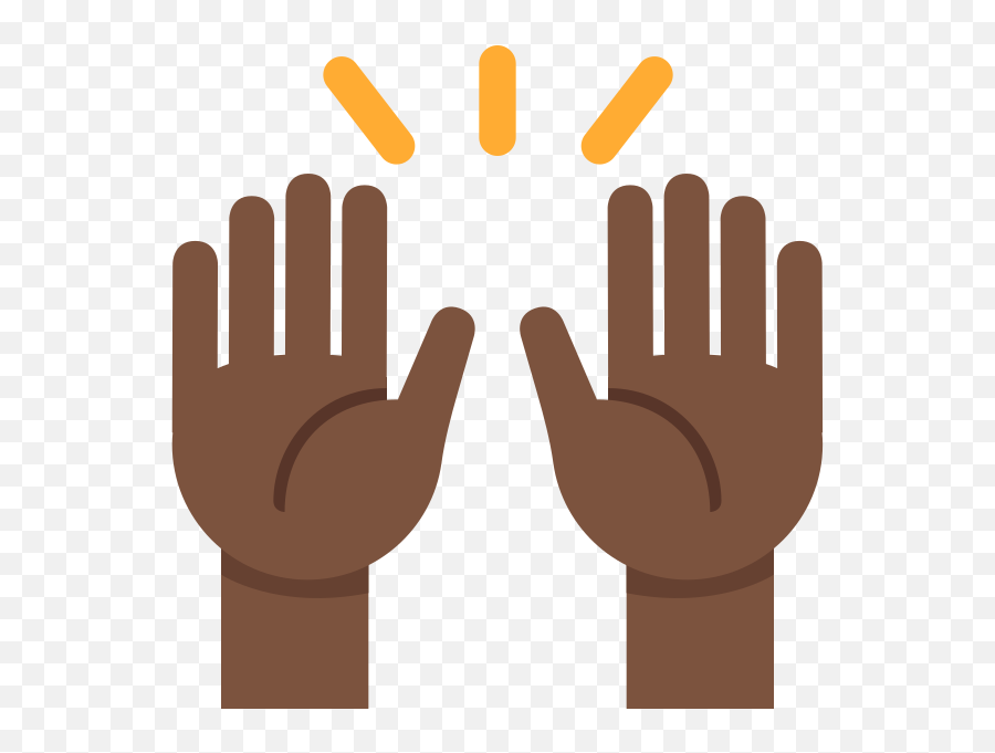Twemoji2 1f64c - Black Hands Up Emoji,Arms Raised Emoji