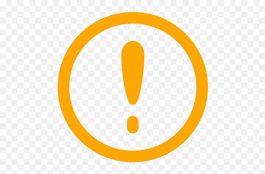 Orange Exclamation Icon - Yellow Exclamation Icon Png Emoji,Exclamation Mark Emoticon