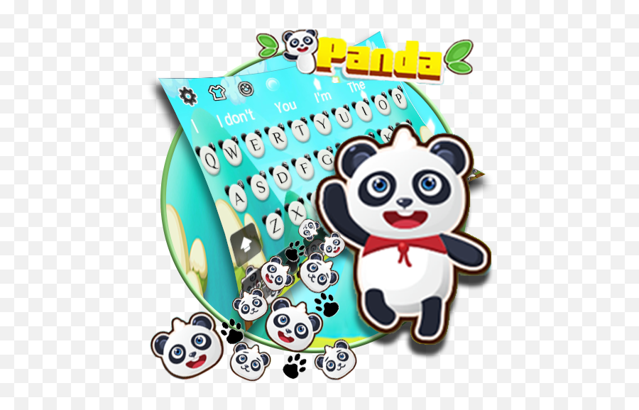 Cute Panda Gravity Keyboard Theme - Cartoon Emoji,Panda Emoji Keyboard