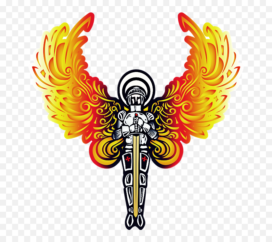 Knight Wings Flying Guardian Beautiful Multicolored Bri - Have Creative Common Emoji,Knight Emoji