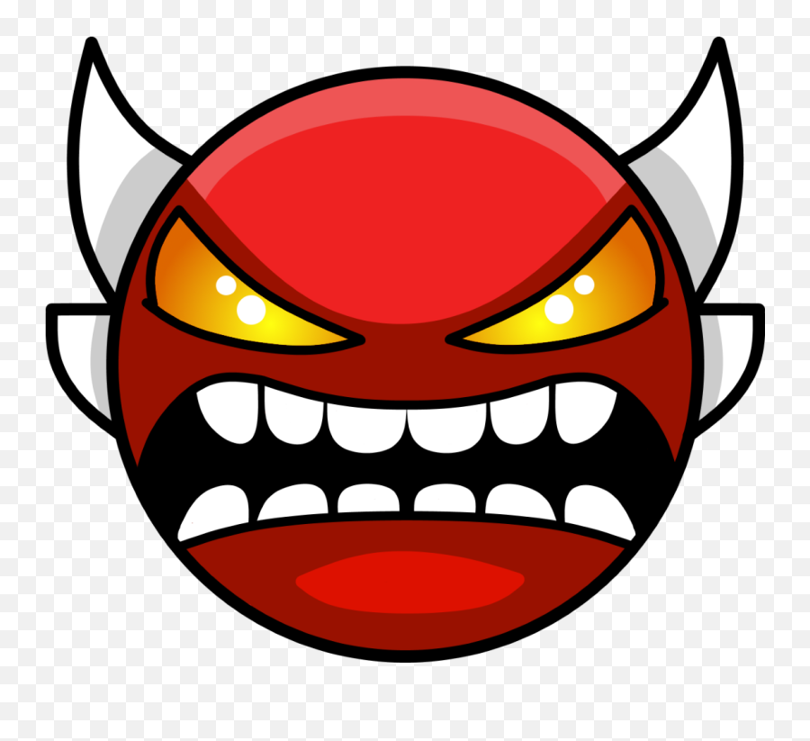 Devil Clipart Demon Head Devil Demon - Geometry Dash Demon Face Png Emoji,Speed Demon Emoji