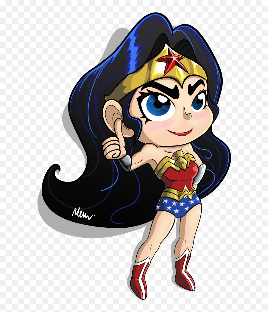 Chibi Wonder Woman - Wonder Woman Art Chibi Emoji,Wonder Woman Emoji
