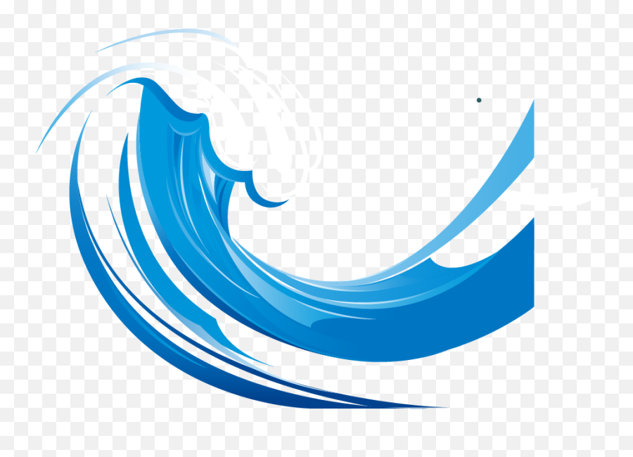 Wind Wave Euclidean Vector Clip Art - Transparent Wave Png Vector Emoji,Blue Wave Emoji