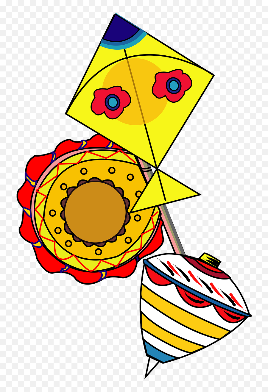 Kites Top Fan Toy Game - Original Kite Emoji,Japanese Doll Emoji