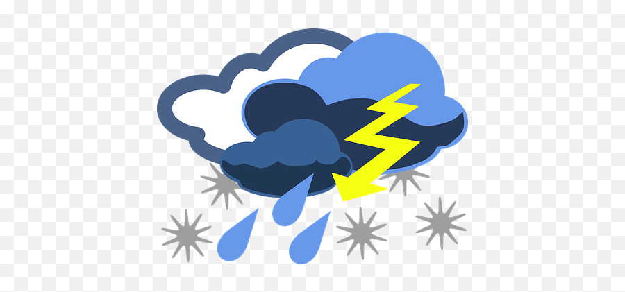 Free Storm Rain Vectors - Stormy Weather Clip Art Emoji,Thunder Cloud Emoji