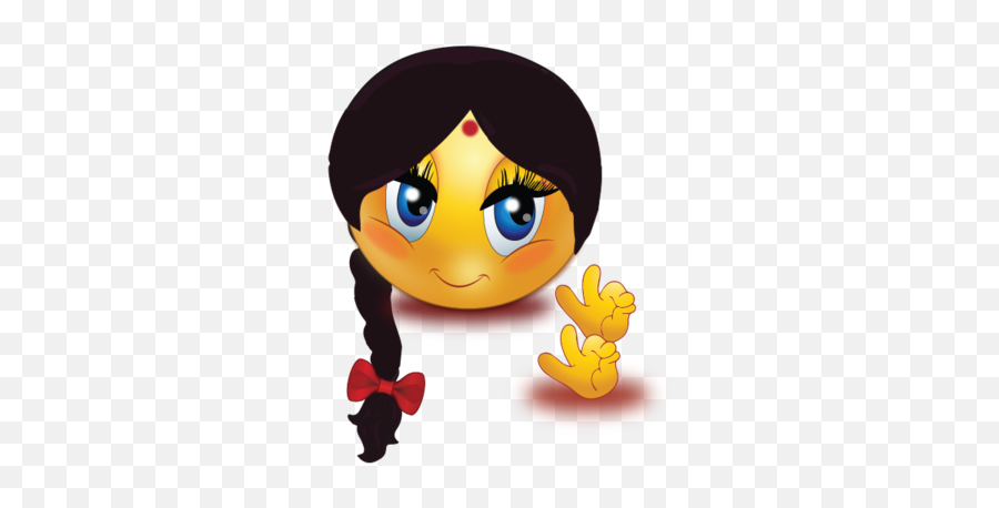 Indian Lady Emoji - Lady Smiley,Praying Emoji Copy And Paste