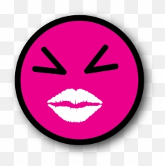 kiss - Racing Sticker Vinyl Circle Emoji