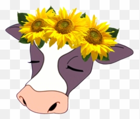 Cattle Computer Icons Tumblr Clip art - flower crown png Yellow Background Emoji