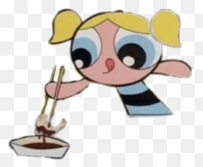Trending Chopsticks Stickers - Powerpuff Girls Bubbles Emoji